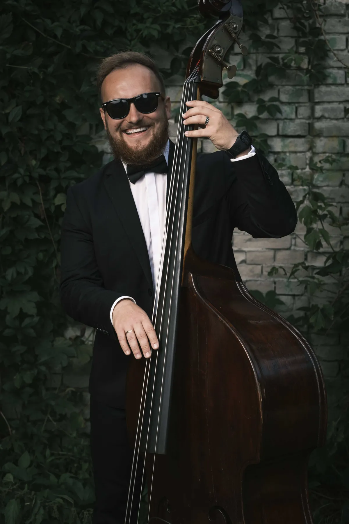 Zdjęcie Michał Biel, Kontrabas w zespole Lazy Swing Band